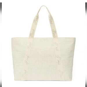 Victoria secret/pink Cream rhinestone  Tote Bag